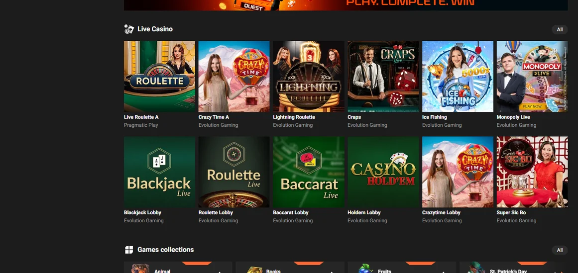 Επισκεφθείτε live casino GGBet